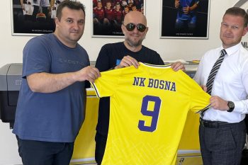 Adis Sadiković (Glamur Dizajn), Adnan Jašarspahić (Član UO NK Bosna), Emir Bijedić (Predsjednik NK Bosna)